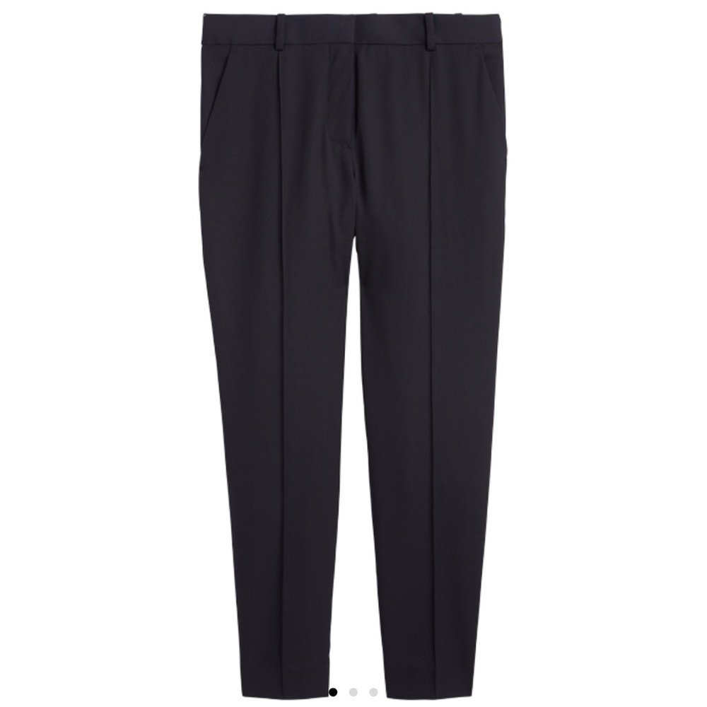 Everlane navy blue wool Italian go weave crop trouser pants 16 NWT